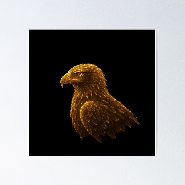 Item preview, Golden Eagle Glow | Mystical Sparkling Eagle Silhouette designed and sold by WhyNotZuK.