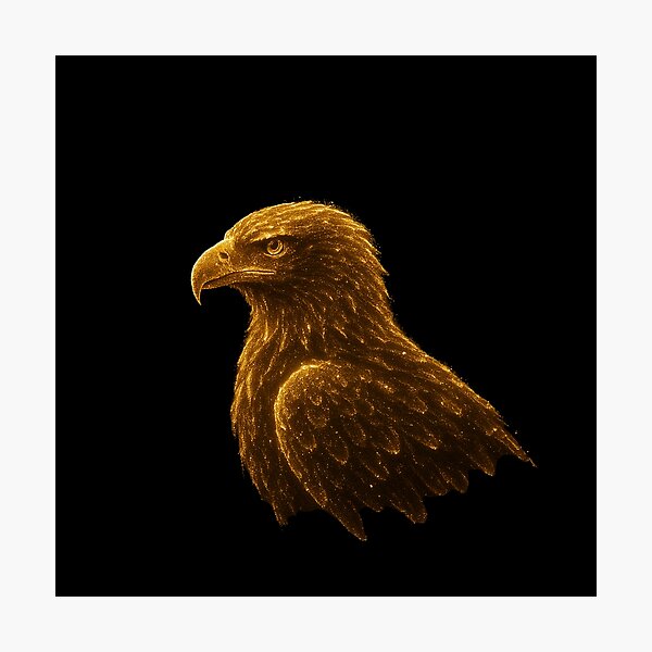 Item preview, Golden Eagle Glow | Mystical Sparkling Eagle Silhouette designed and sold by WhyNotZuK.