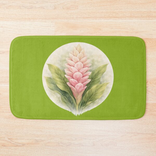 Item preview, Ginger Flower Elegance – Tropical Spiral Bloom Circle Design designed and sold by TheJoyfulPen.