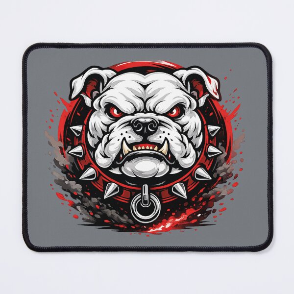 Item preview, Angry White Bulldog Mascot Logo – Fierce Esports Dog Emblem designed and sold by MerlinWear.