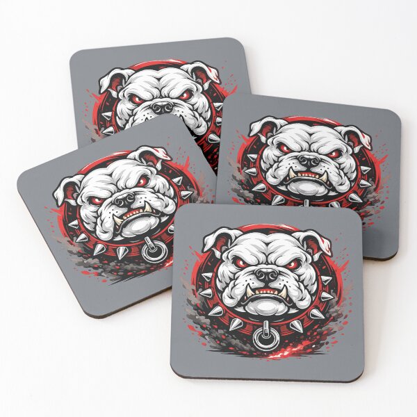Item preview, Angry White Bulldog Mascot Logo – Fierce Esports Dog Emblem designed and sold by MerlinWear.
