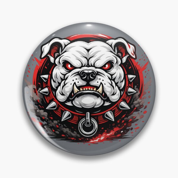Item preview, Angry White Bulldog Mascot Logo – Fierce Esports Dog Emblem designed and sold by MerlinWear.