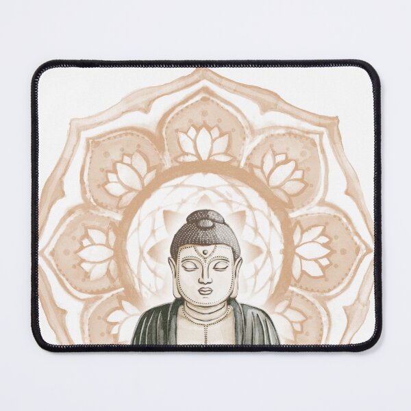 Item preview, Buddha Padma Watercolor - Fawn Earth Pine - Rust Halo designed and sold by Irene Estelle.