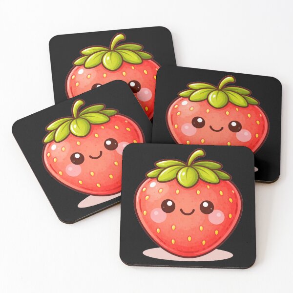 Item preview, Cute Strawberry Kawaii Food Character designed and sold by ImagenFusionP.