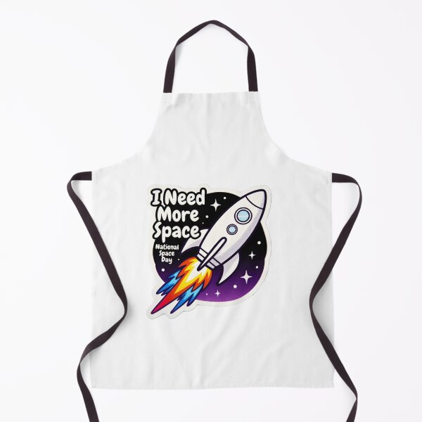 Item preview, Copy of Sticker showing a rocket with text about needing more space for National Space Day celebration designed and sold by SpaceartLilu.