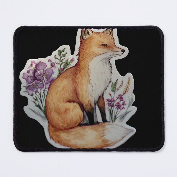 Item preview, Rustic Red Foxy with Wildflower Crown Watercolor art designed and sold by kndzxf.