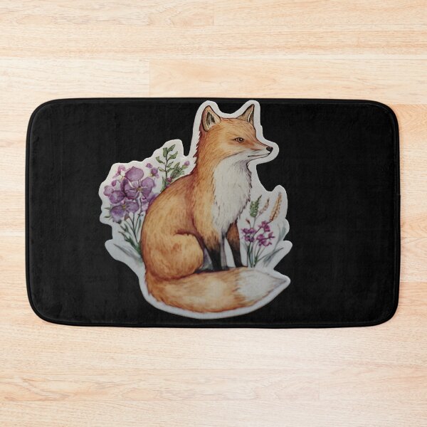 Item preview, Rustic Red Foxy with Wildflower Crown Watercolor art designed and sold by kndzxf.