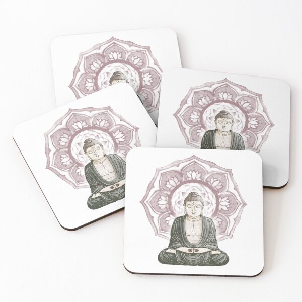 Item preview, Buddha Padma Watercolor - Fawn Earth Pine - Wine Halo designed and sold by Irene Estelle.