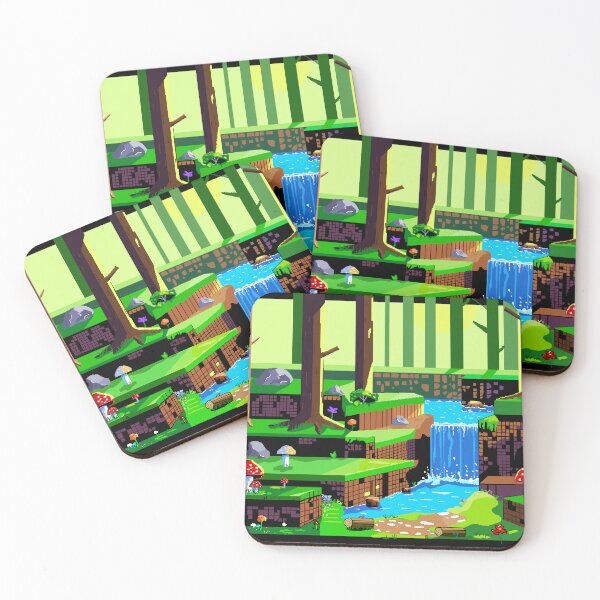 Item preview, Nostalgic pixelated nature designed and sold by Bluemountains1.