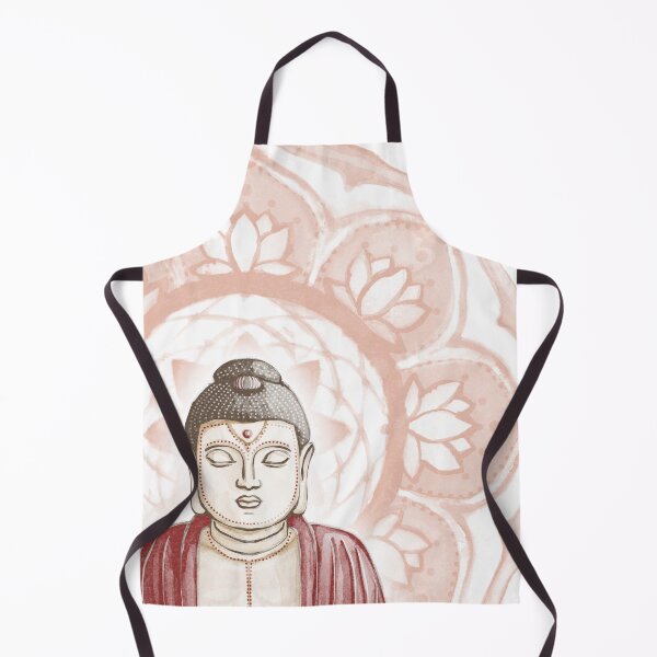 Item preview, Buddha Padma Watercolor - Fawn Earth Ruby - Coral Halo designed and sold by Irene Estelle.