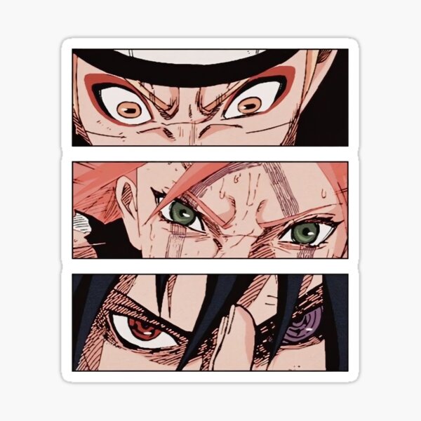 Anime Eyes Aesthetic – Sharingan & Shinobi Power Panel Design Sticker