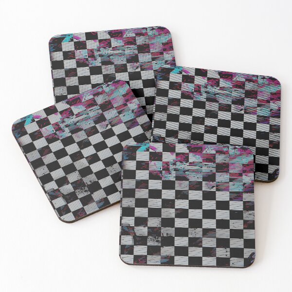 Item preview, Digital Glitch Checkerboard - Cyberpunk Grid designed and sold by ViralVibeLab.