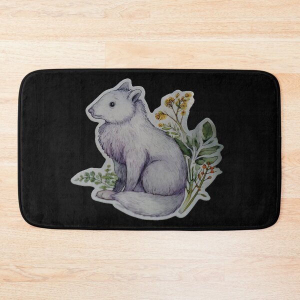 Item preview, Rustic Red Squirrel with Soft Floral Accents Watercolor Art designed and sold by kndzxf.