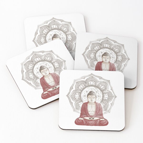Item preview, Buddha Padma Watercolor - Fawn Earth Ruby - Earth Halo designed and sold by Irene Estelle.