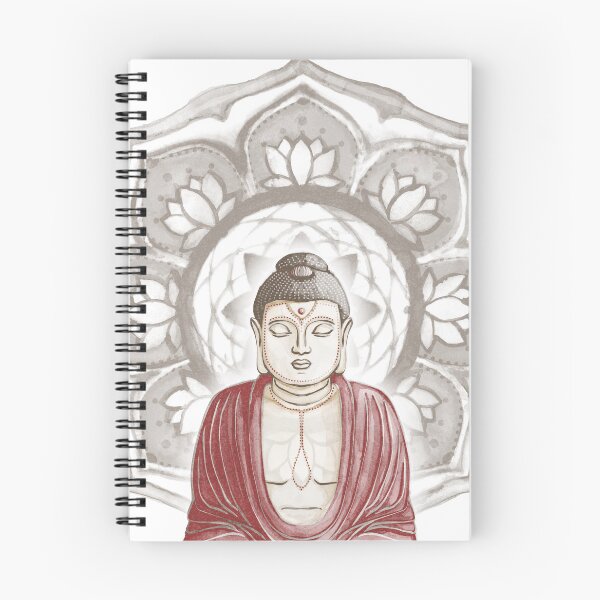 Item preview, Buddha Padma Watercolor - Fawn Earth Ruby - Earth Halo designed and sold by Irene Estelle.