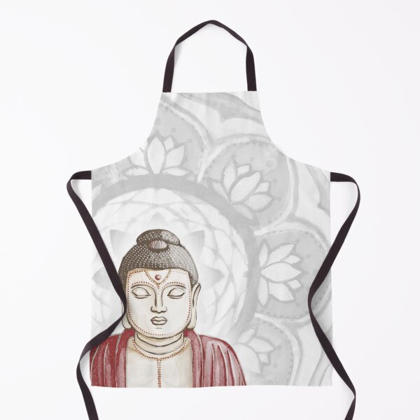 Item preview, Buddha Padma Watercolor - Fawn Earth Ruby - Fog Halo designed and sold by Irene Estelle.