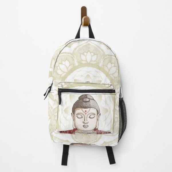 Item preview, Buddha Padma Watercolor - Fawn Earth Ruby - Gold Halo designed and sold by Irene Estelle.