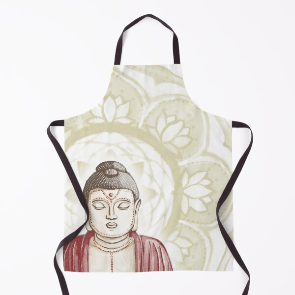 Item preview, Buddha Padma Watercolor - Fawn Earth Ruby - Gold Halo designed and sold by Irene Estelle.