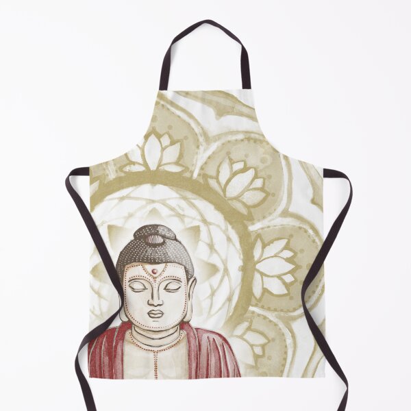 Item preview, Buddha Padma Watercolor - Fawn Earth Ruby - Ochre Halo designed and sold by Irene Estelle.