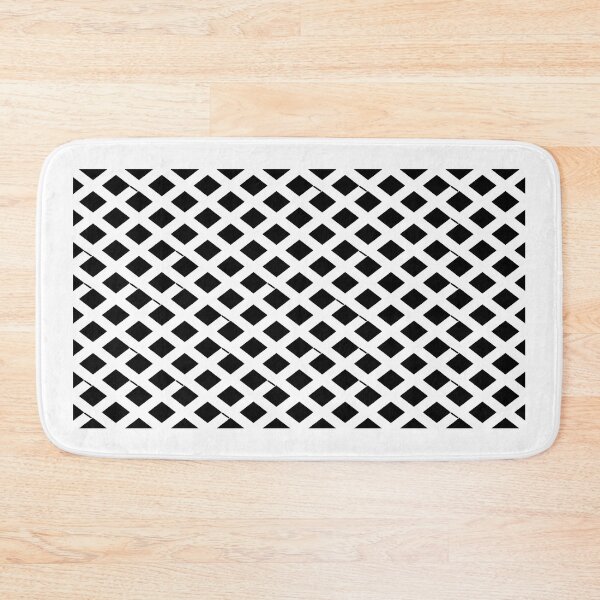 Item preview, Minimalist Diamond Grid - Geometric Black & White designed and sold by ViralVibeLab.