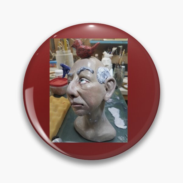 Item preview, A bird perched on a mans head designed and sold by MyTimeDesign.