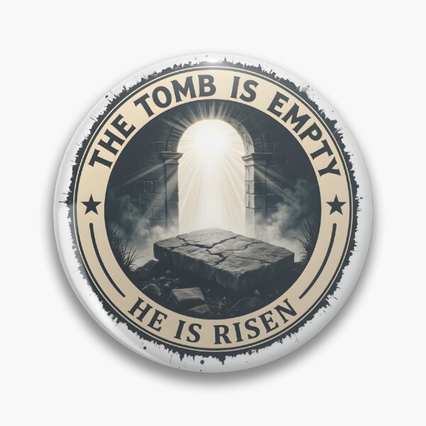 Item preview, The Tomb Is Empty Shirt – Christian Resurrection Easter Badge Tee designed and sold by relso.