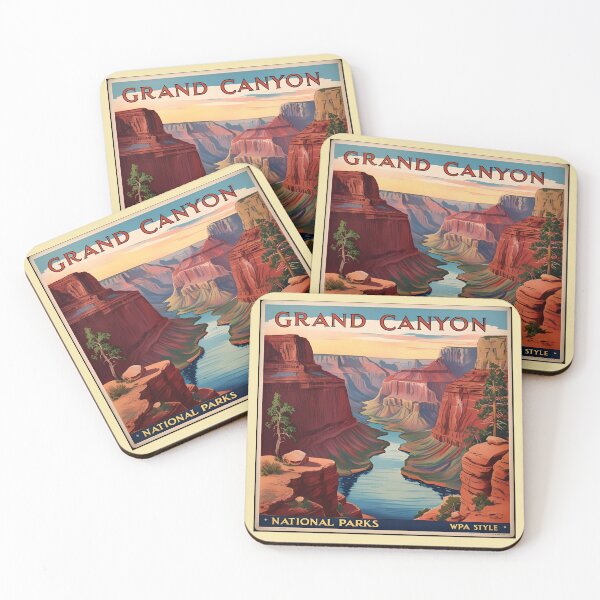Item preview, Grand Canyon National Park Poster – Vintage WPA Travel Design designed and sold by Eclipse 3699.