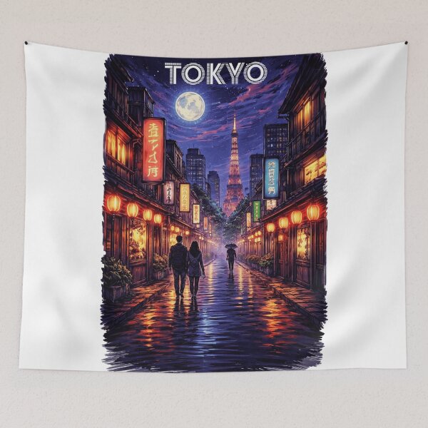 Item preview, Tokyo Aesthetic Japanese Street Vintage Travel Art designed and sold by TownWish.