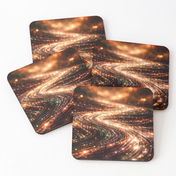 Item preview, Glowing amber trail of flowing light particles designed and sold by homydesign.