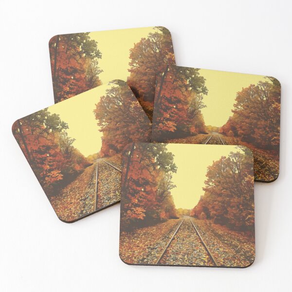 Item preview, Autumn Railway Path Through Colorful Forest designed and sold by Arturo Daniel Garcia Palomo.