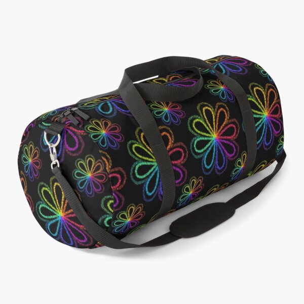 Item preview, Colorful Neon Rainbow Flower Pattern designed and sold by RCsDigitalArt.
