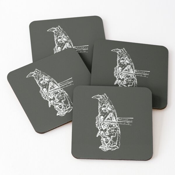 Item preview, Rat Skull & Skewers - Light Lines - (#2C3227) designed and sold by The Stippler Process.