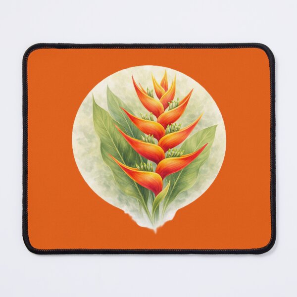 Item preview, Heliconia Radiance – Tropical Flame Bloom Circle Design designed and sold by TheJoyfulPen.