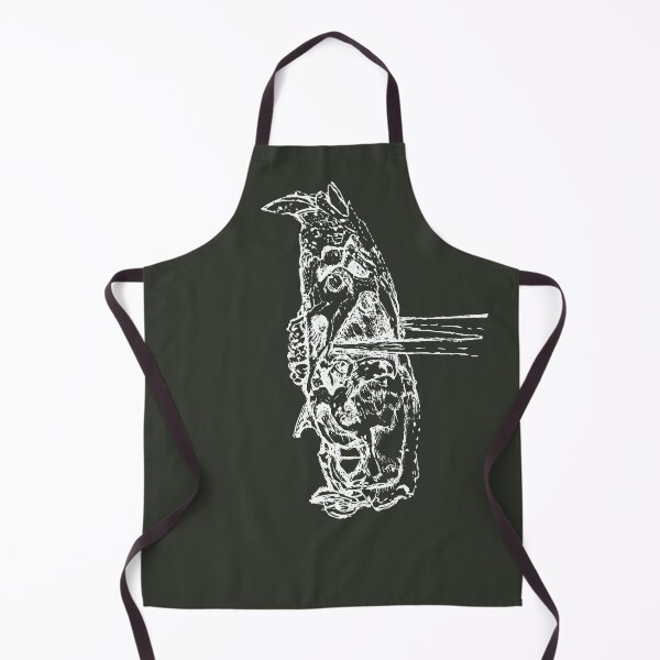 Item preview, Rat Skull & Skewers - Light Lines - (#2C3227) designed and sold by The Stippler Process.