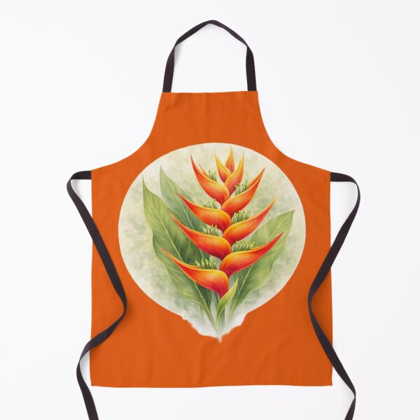 Item preview, Heliconia Radiance – Tropical Flame Bloom Circle Design designed and sold by TheJoyfulPen.
