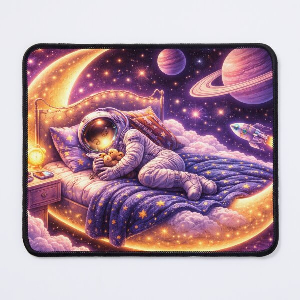 Item preview, Sleepy Astronaut on Crescent Moon Dreamscape designed and sold by CLOUTKULT.