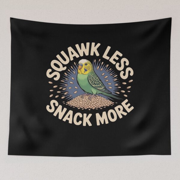Item preview, Squawk Less Snack More Funny Budgie Parakeet Lover designed and sold by BHMARTS.