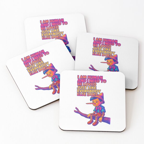 Item preview, Pinocchio “I Am Human and I Need to Be Loved” – The Smiths Inspired – How Soon Is Now Lyrics – Sad Cartoon Character Art designed and sold by Donsean22.