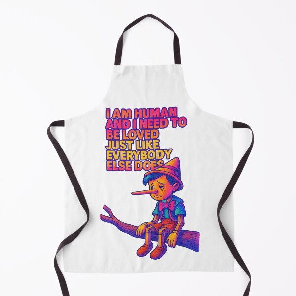 Item preview, Pinocchio “I Am Human and I Need to Be Loved” – The Smiths Inspired – How Soon Is Now Lyrics – Sad Cartoon Character Art designed and sold by Donsean22.