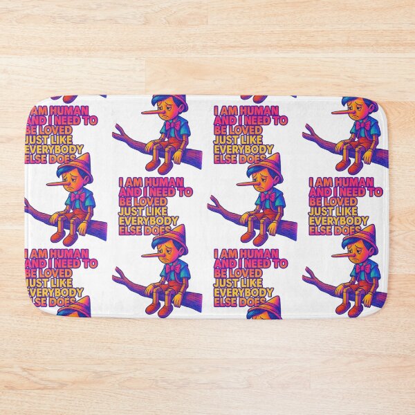 Item preview, Pinocchio “I Am Human and I Need to Be Loved” – The Smiths Inspired – How Soon Is Now Lyrics – Sad Cartoon Character Art designed and sold by Donsean22.
