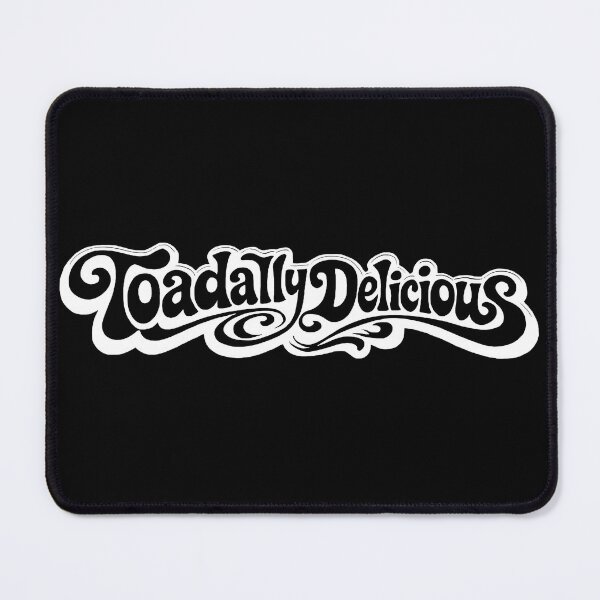Item preview, Toadally Delicious Funny Retro Frog Black Lettering Typography T‑Shirt designed and sold by RustedToad.