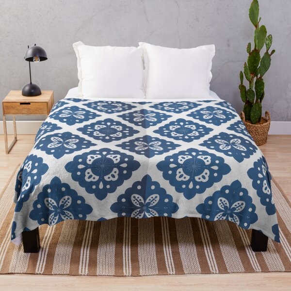 Item preview, Soft Blue Scandinavian Floral Pattern designed and sold by yara.lahdo.