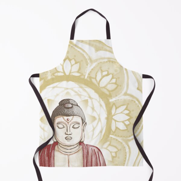 Item preview, Buddha Padma Watercolor - Fawn Earth Ruby - Saffron Halo designed and sold by Irene Estelle.