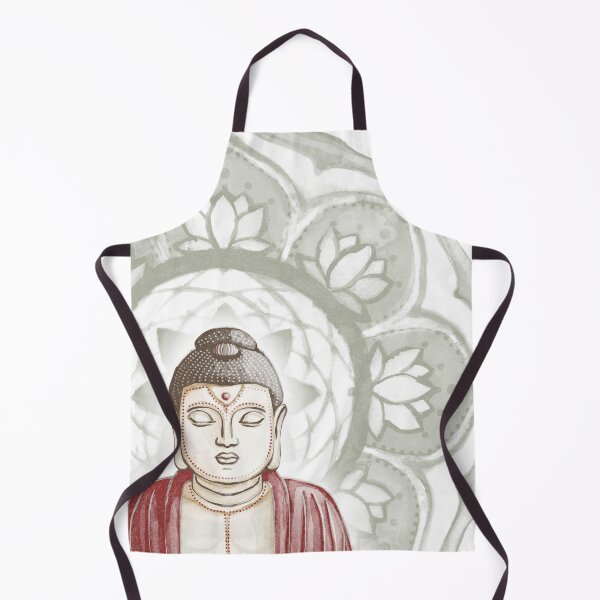 Item preview, Buddha Padma Watercolor - Fawn Earth Ruby - Sage Halo designed and sold by Irene Estelle.