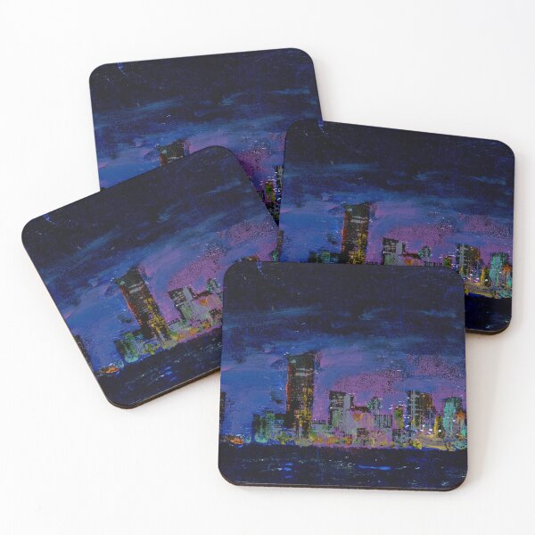 Item preview, Miami Skyline Nights designed and sold by ElvisSantanaArt.