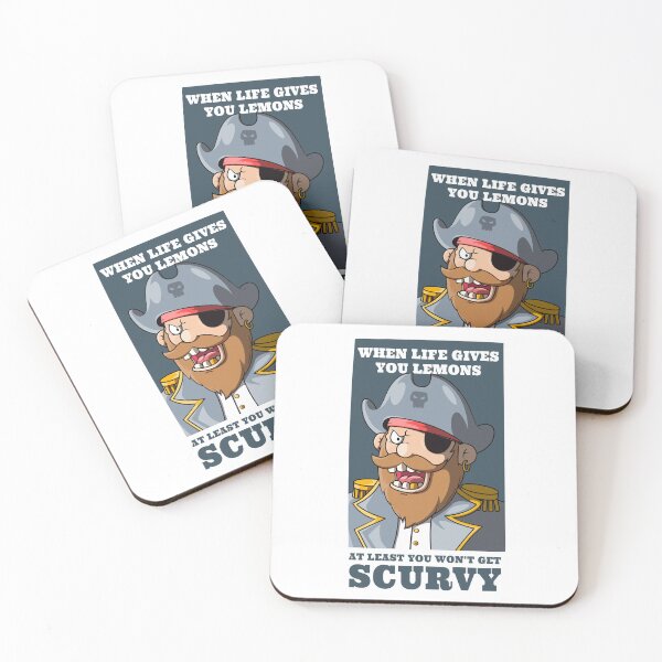 Item preview, Funny pirate lemon joke – “When life gives you lemons, at Least you won’t get scurvy” Cartoon Pirate Design designed and sold by messy-nessie.