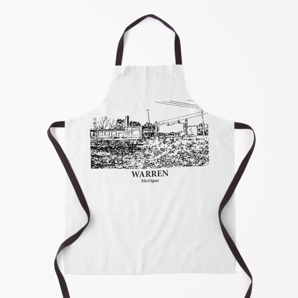 Item preview, Warren MI Ink Cityscape Illustration Vintage Graphic designed and sold by clarabersetart.
