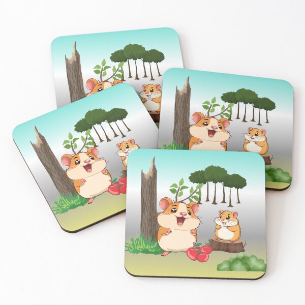 Item preview, Funny Hamsters with Apples designed and sold by ToscaniArt.