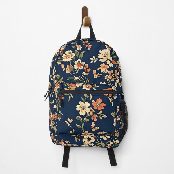 Item preview, Navy Blue Harmony Day Floral Pattern designed and sold by zenjiinspired.