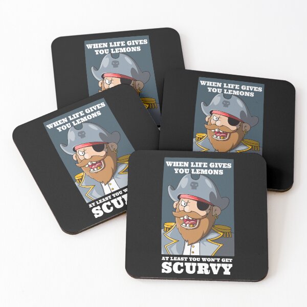 Item preview, Funny pirate lemon joke – “When life gives you lemons, at Least you won’t get scurvy” Cartoon Pirate Design designed and sold by messy-nessie.